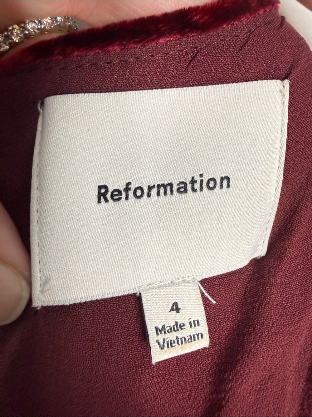 Reformation Malika Velvet Top 4 - Picture 4 of 6